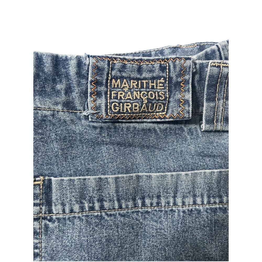 Vintage Le Jean De Marithe Francois Girbaud Shuttle Strap Denim Jeans 36 Baggy